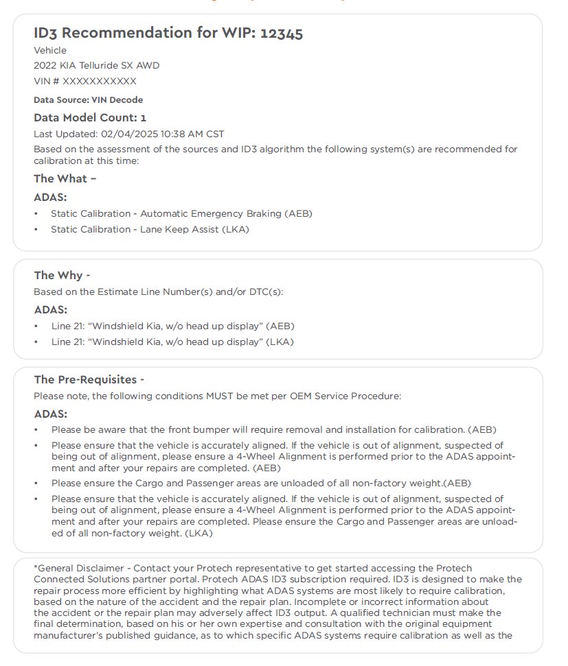 Example WHY Report documentation