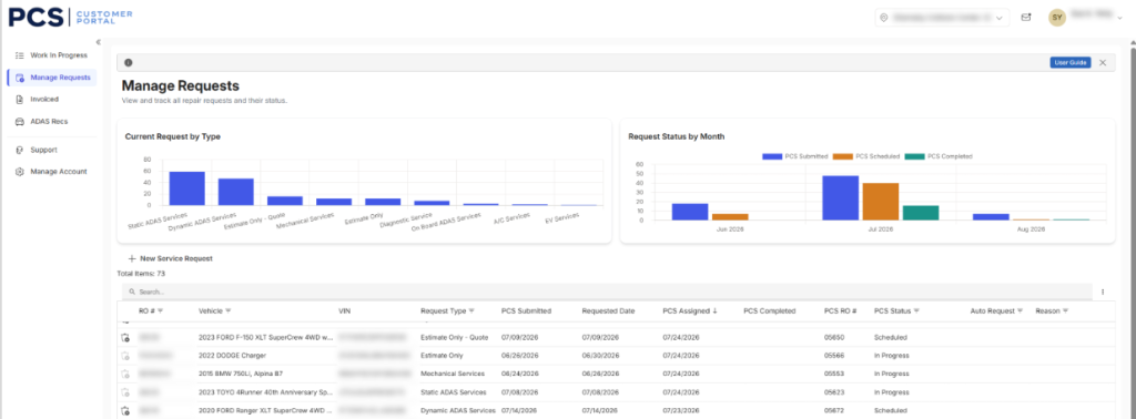 Manage requests