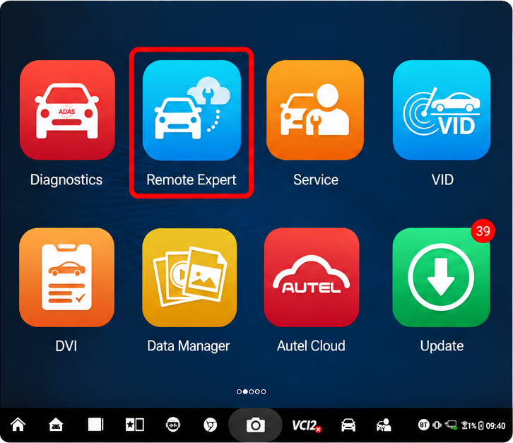 Request remote diagnostic services with an Autel tablet