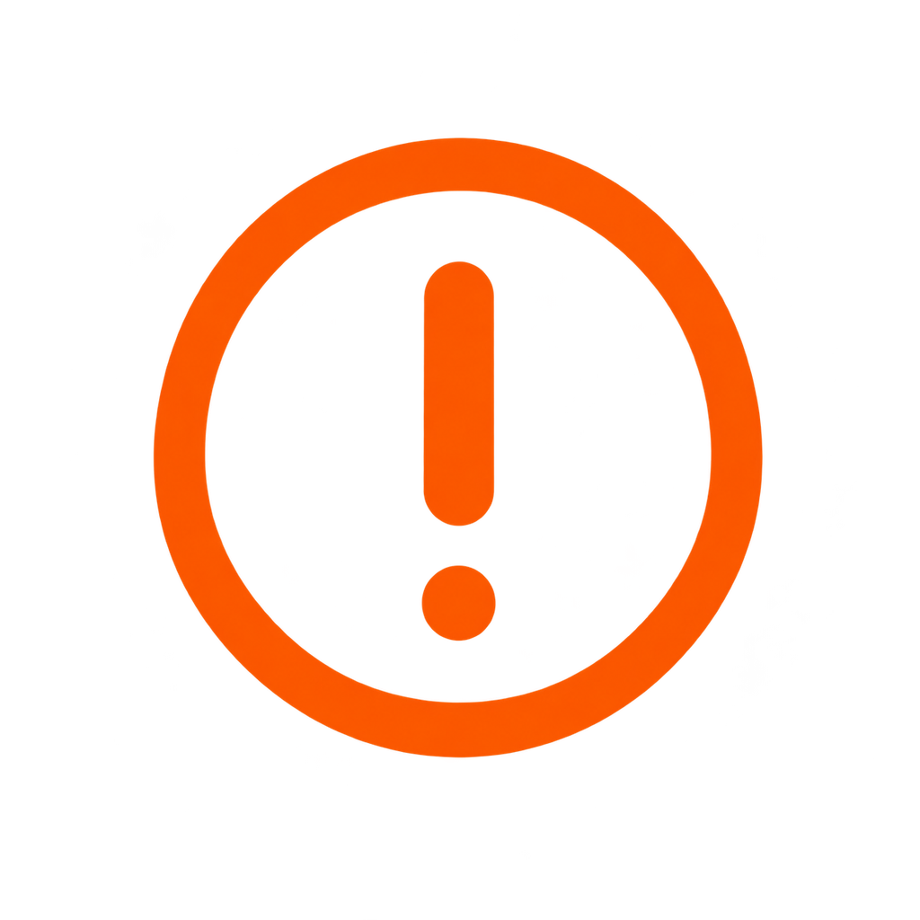 Orange Warning Exclamation Icon