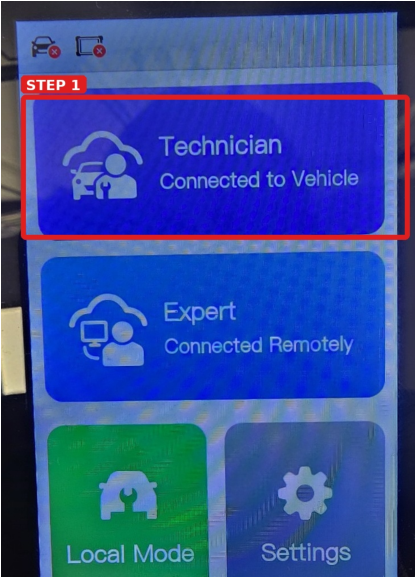 Request remote diagnostic services with X-Link